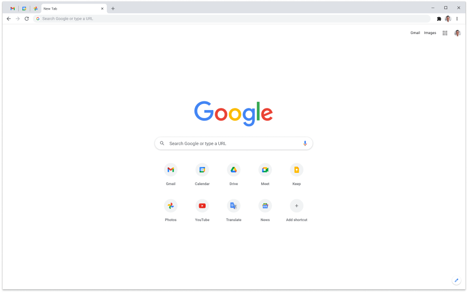 Portátil donde se muestra la página principal de Google.com.