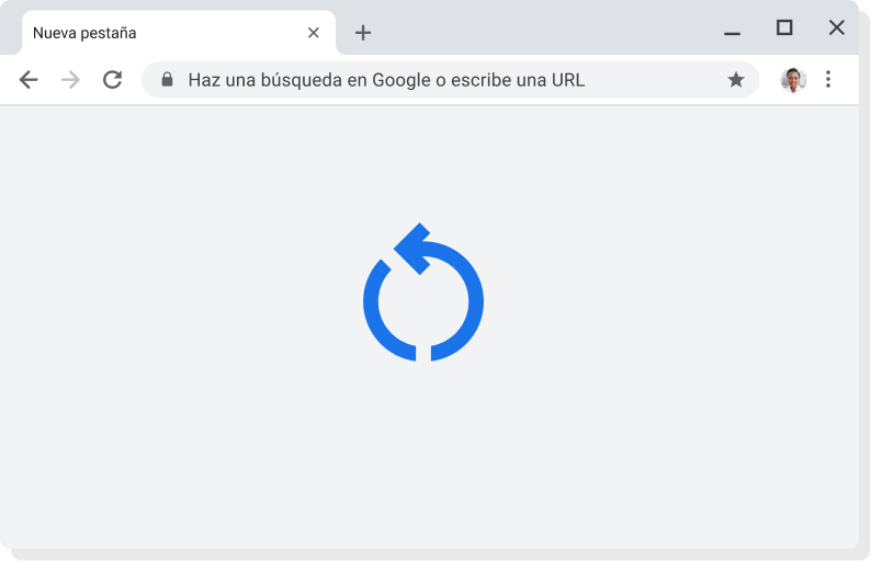 Se actualiza automáticamente IU de Chrome con ícono de actualización.